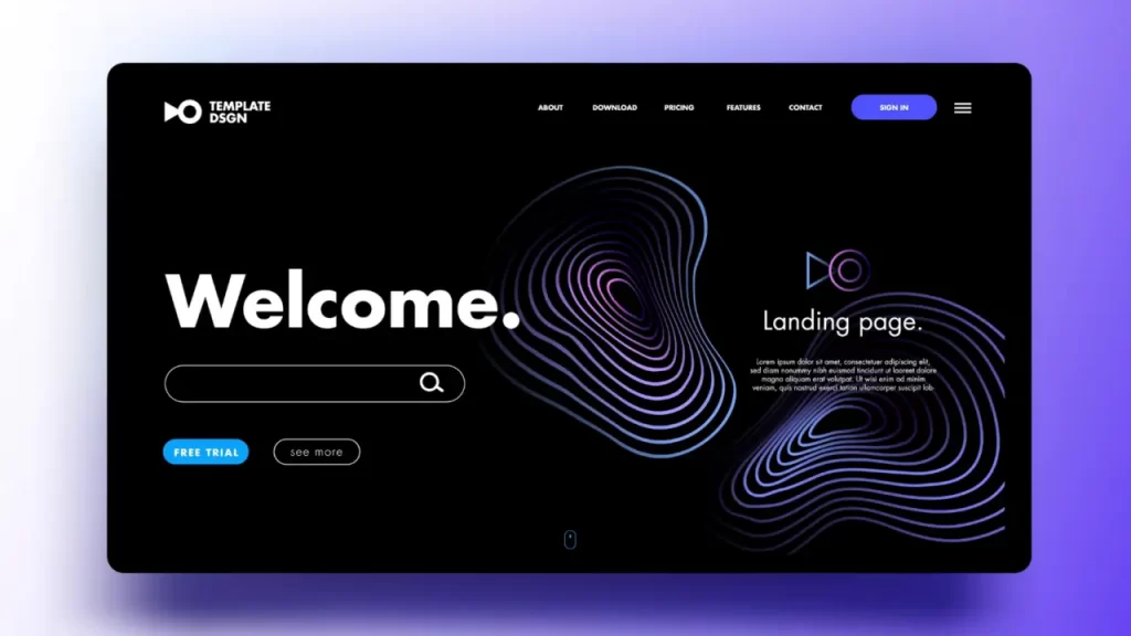 landing page